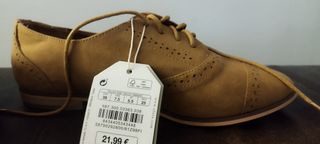 Zapatos Sfera Marrón Talla 38 antelina