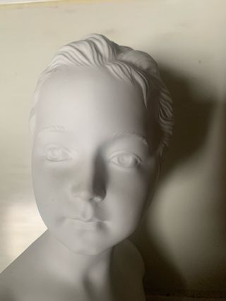 Pareja bustos niños porcelana