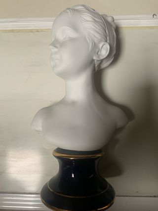 Pareja bustos niños porcelana