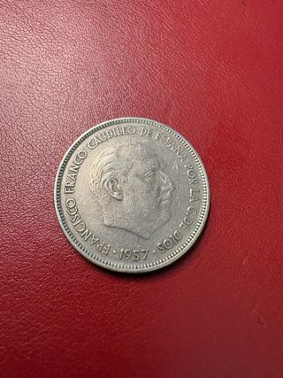 Moneda 25 Pesetas 1957 Francisco Franco