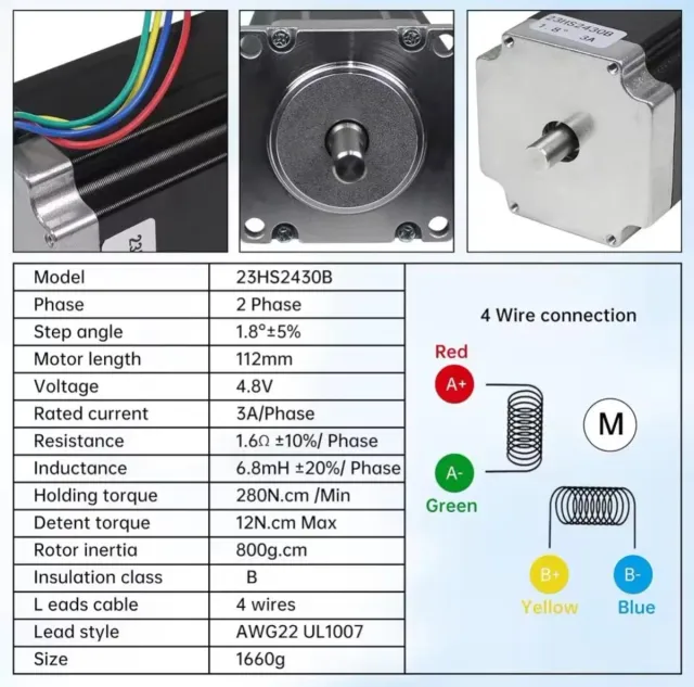 3 Motores Paso a Paso CNC/Impresora 3D