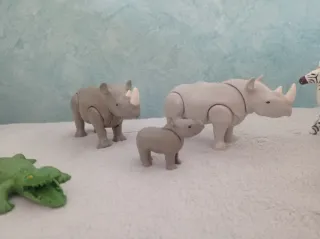 Lote Animales Playmobil: Rinocerontes y más