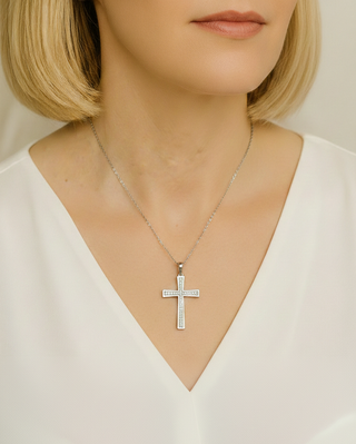 Colgante Tynel Cruz Oro 18k y Brillantes