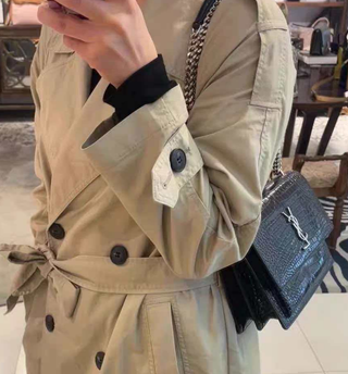 Bolso YSL Sunset de Saint Laurent en negro y plata