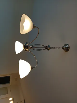 Lámpara de salón cristal y metal