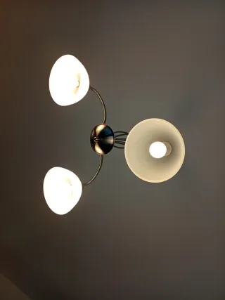 Lámpara de salón cristal y metal