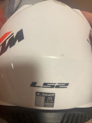 Casco KTM LS2 Naranja y Blanco