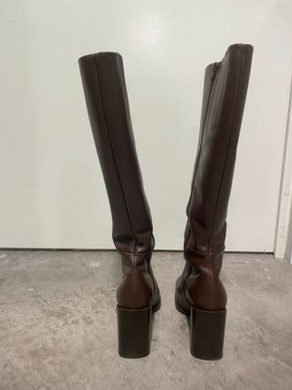 Botas Zara Piel Marrón Talla 39-40