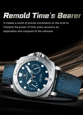 Reloj Poedagar Hombre Azul y Plateado