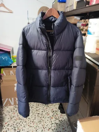 Chaqueton Plumifero Zara Hombre Azul Marino