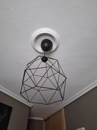 Lámpara de techo geométrica negra