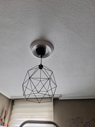 Lámpara de techo geométrica negra