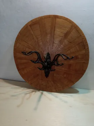 Perchero circular madera y metal