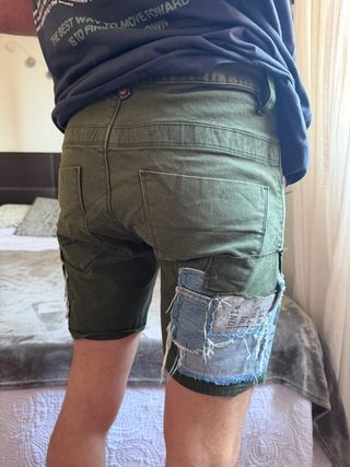 Bermuda cargo verde estilo streetwear