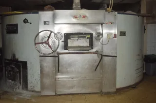 Horno de leña giratorio