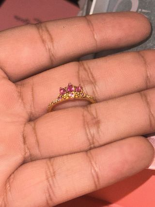 Anillo Pandora Corona Princesa Rapunzel talla 5-6