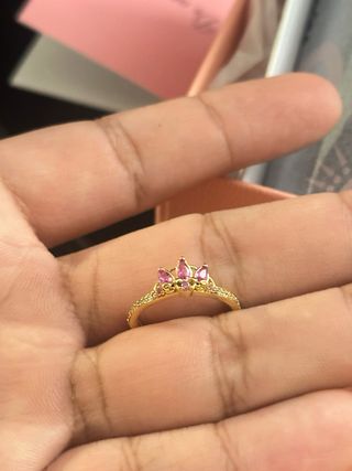 Anillo Pandora Corona Princesa Rapunzel talla 5-6