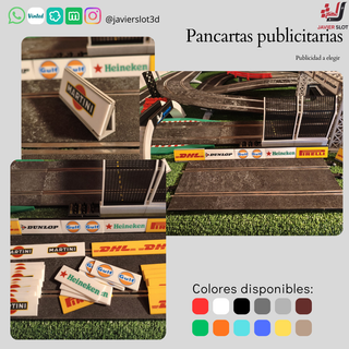Pancartas publicitarias para maqueta Scalextric