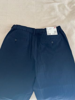 Pantalón UNIQLO Lino Azul