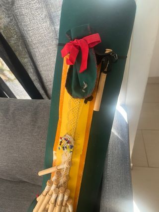 Cojín de encaje de bolillos