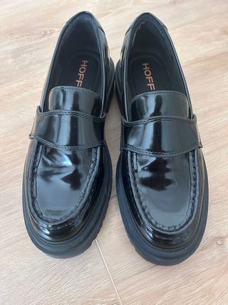 Mocasines Hoff Negros Charol. Usados 3 veces.