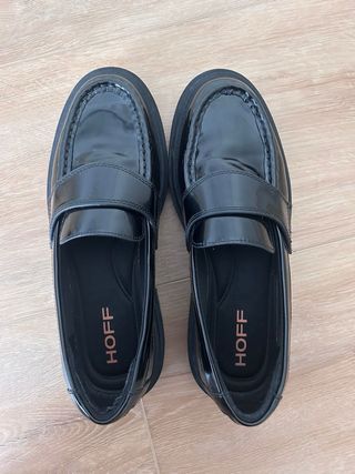 Mocasines Hoff Negros Charol. Usados 3 veces.