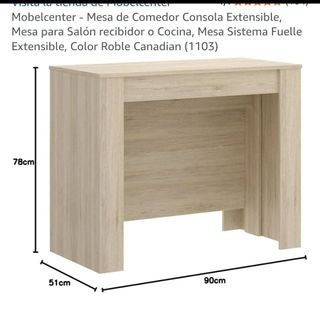 Mesa Comedor Consola Extensible Roble