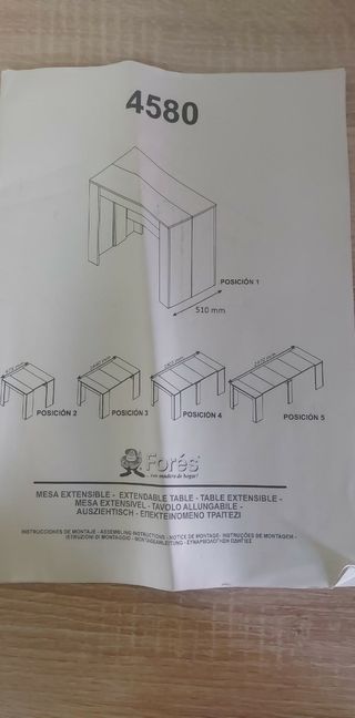 Mesa Comedor Consola Extensible Roble