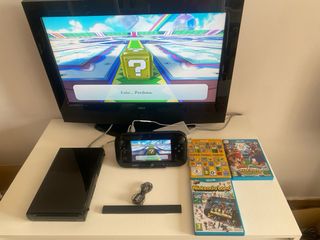 Nintendo Wii U Negra + 5 Juegos