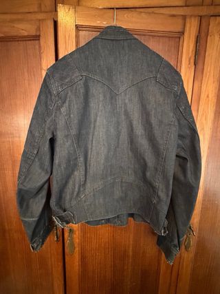 Cazadora vaquera negra/azul