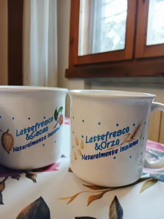 Set 4 Tazze Lattefresco Porcellana