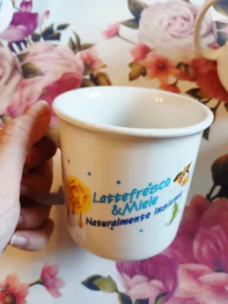 Set 4 Tazze Lattefresco Porcellana