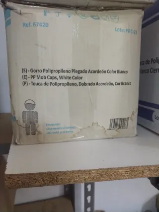 Gorro Polipropileno Plegado Blanco