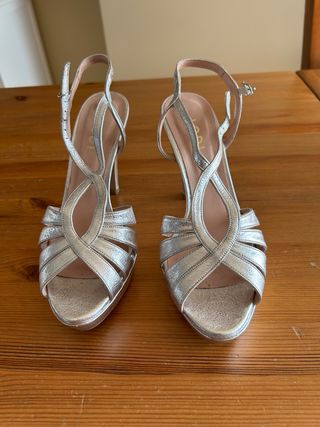 Sandalias de fiesta plateadas