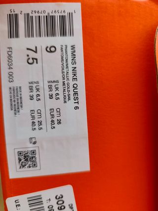 Zapatillas Nike Quest 6 Mujer Talla 40.5