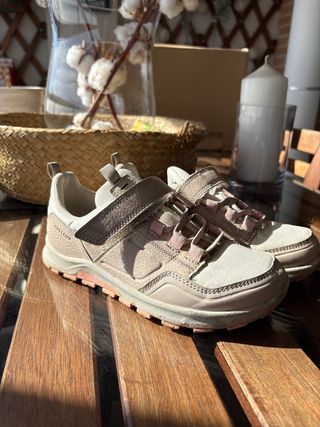 Zapatillas trekking infantil beige/rosa
