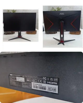 Pantalla AOC Negra y Roja