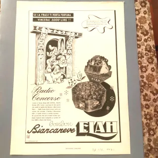 Pubblicità ELAH Biancaneve 1940