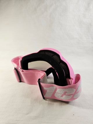 Gafas de esquí rosas con lente espejada