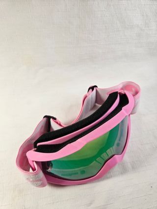 Gafas de esquí rosas con lente espejada