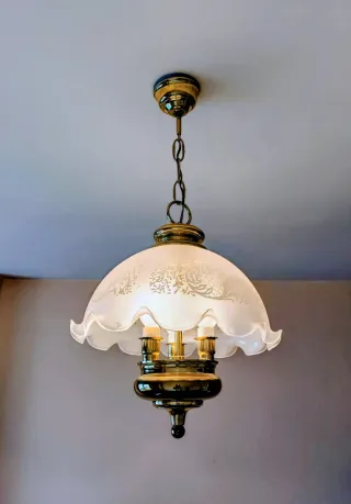 Lámpara de techo clásica dorada