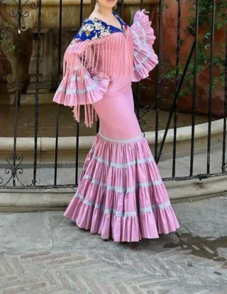 Traje Flamenca Rosa Palo Canastero