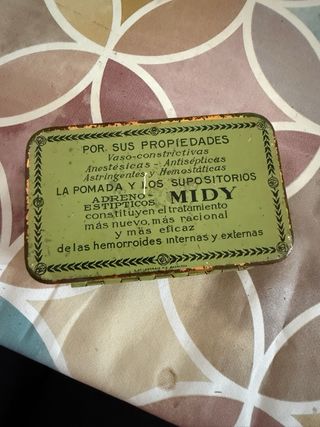 Lata antigua Supositorios Adreno-Estipticos Midy