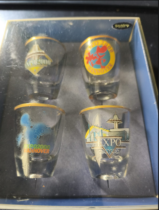 Coleção 4 Copos Shot EXPO Hannover 2000