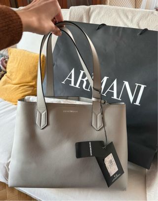 Bolso Emporio Armani Gris Hielo