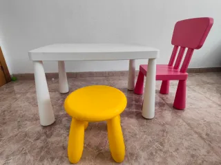 Mesa y Sillas Infantiles Mammut Ikea