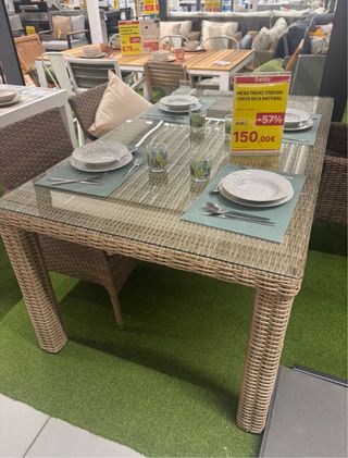 Mesa Terraza 170x100 Cristal Precintada