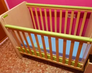 Cuna convertible en cama infantil + colchón REGALO