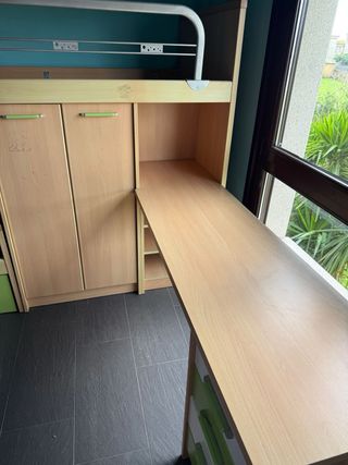 Habitación juvenil litera madera