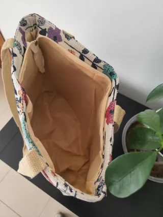 Organizador maquillaje giratorio+tote bag floral